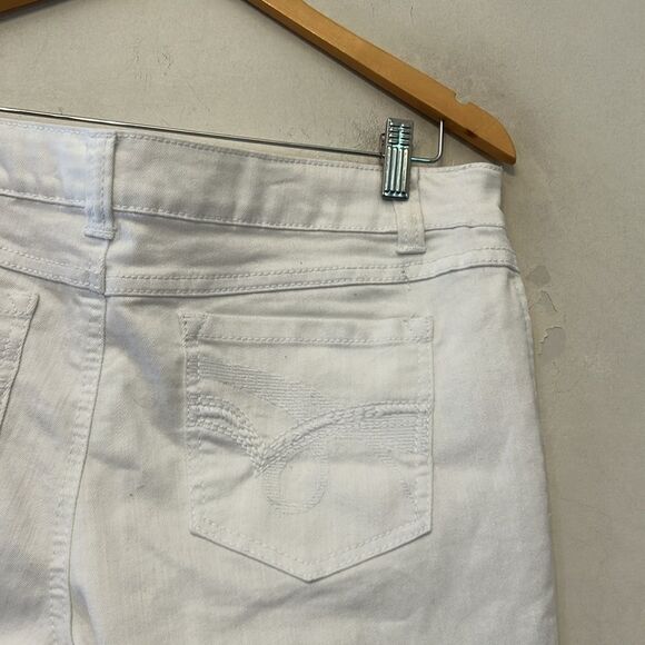 INC International Concepts white skinny regular fit cropped jeans Size 14P EUC - Picture 8 of 9